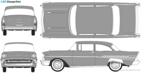 1957 Chevrolet Bel Ait 2-Door Sedan blueprint